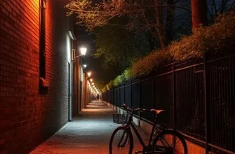 Тайный шлагбаум вдоль парковых аллей предотвращает ночные угоны велосипедов и costly vandalism